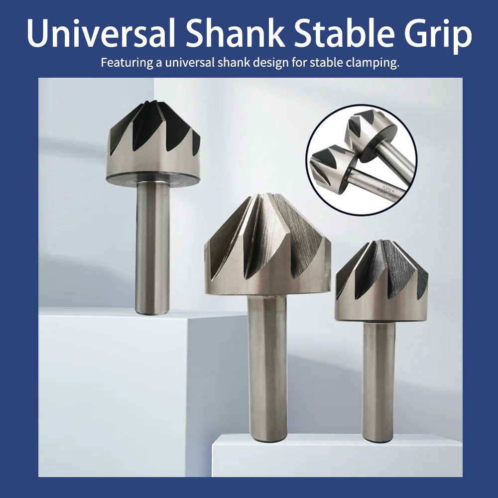 HSS 90-Degree Countersink Drill Bit StraightTapered Bevel Tool 8 10 12.5 16 25 30 40 50 for Metal Plate Hole Deburring