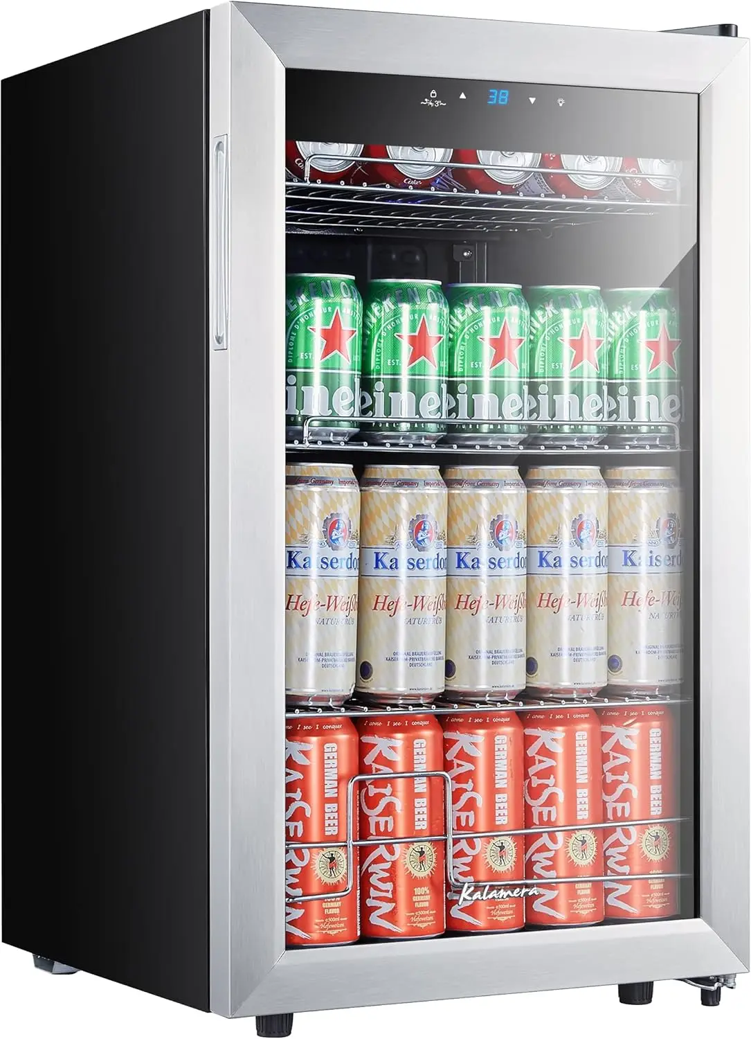 Mini Beverage Refrigerator Freestanding- 102 Cans Capacity Beverage Cooler