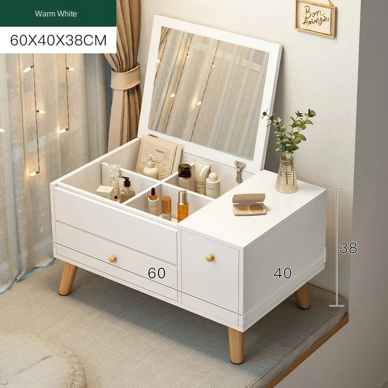 Window Dressing Table Storage Cabinet All-in-one Bedroom Small Household Makeup Table Modern Simple Net Red Wind Home Camping