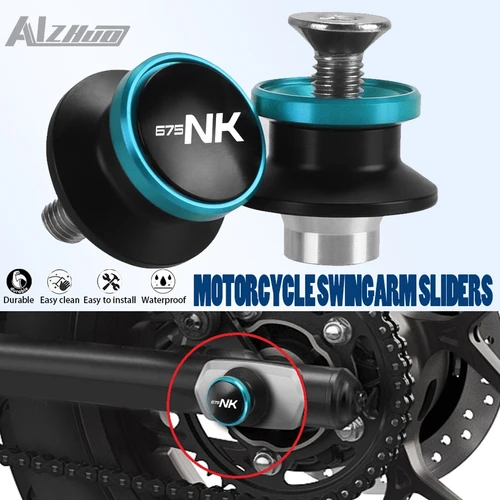 675NK para CFMOTO CF MOTO 675 NK 675 NK675 2024 2025 2026 deslizadores basculantes CNC carretes basculantes de 10MM deslizadores de tornillo de soporte trasero
