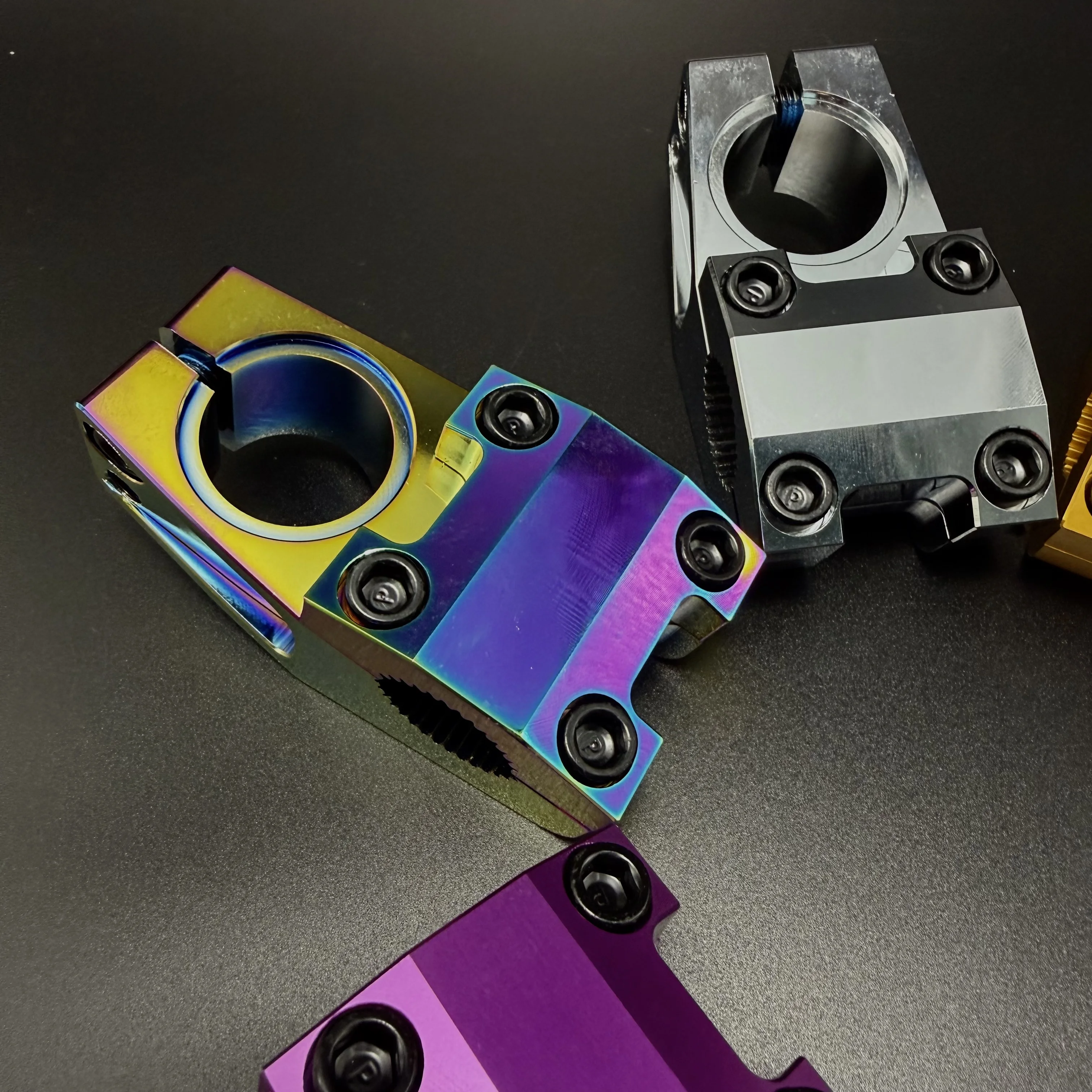Aluminum Alloy Bicycle Stem BMX Stem V-MX4 22.2mm Silver Oilslick