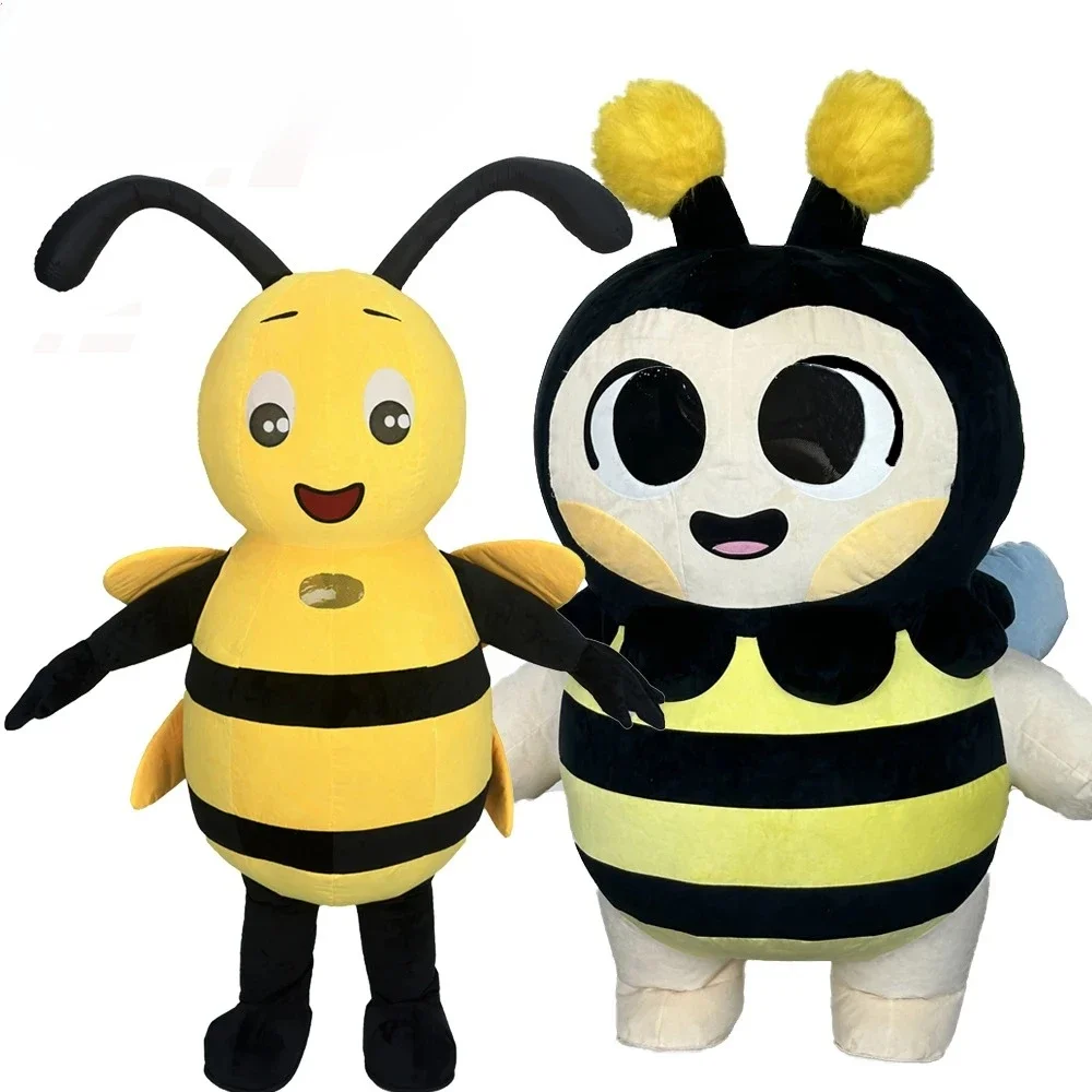 

Inflatable Bee Mascot Costume Adult Animal Cosplay Dress Up Clothes Full Body Carnival Performance Party Show No Battery