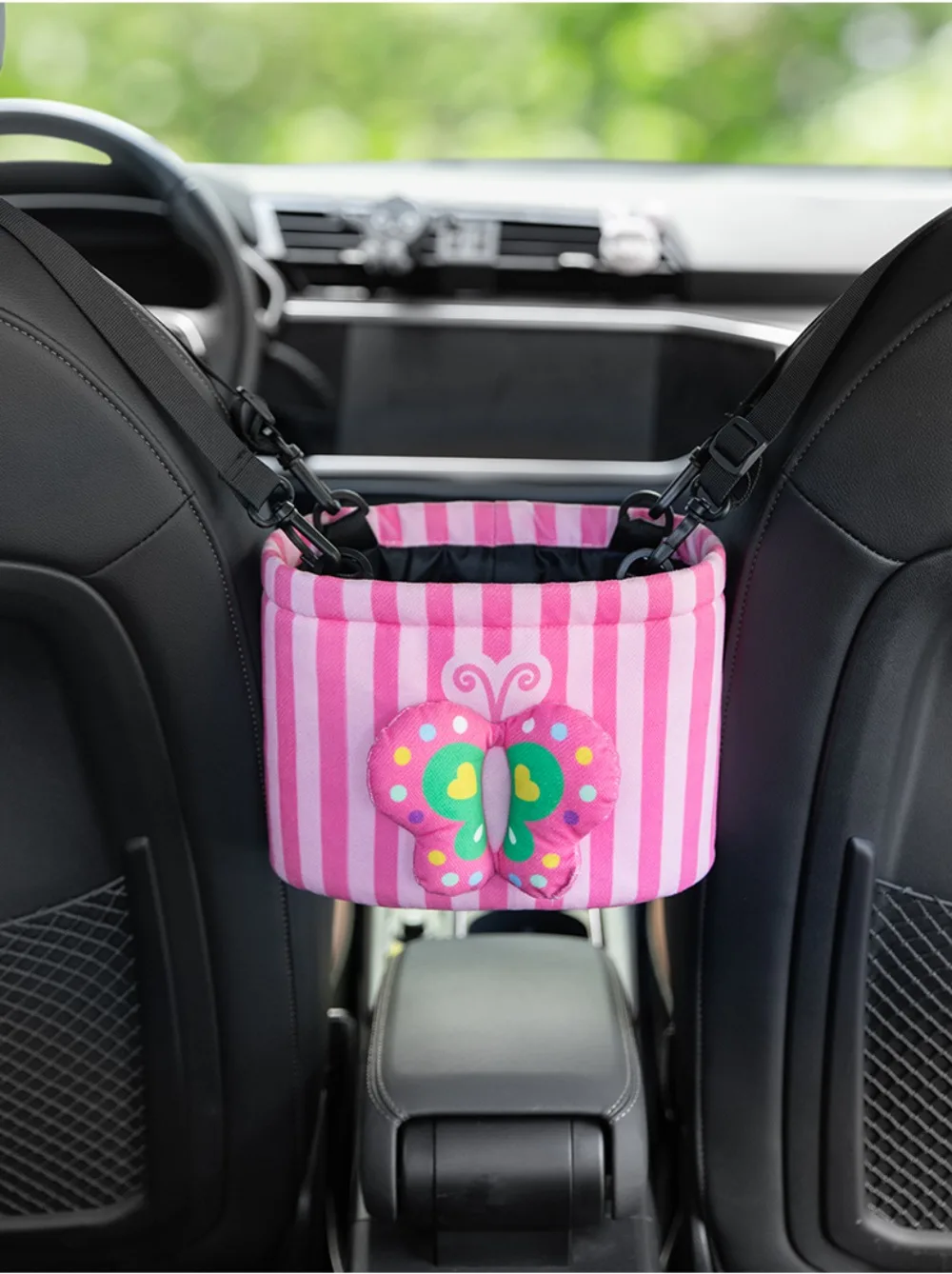 

Flower Butterfly Car Seat Back Storage Bag Car Center Control Hanging Tissue Box Interior Isolation Storage Bag