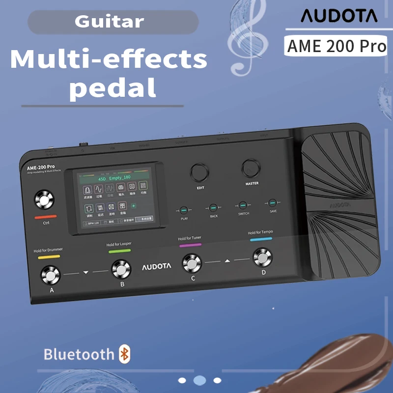 AUDOTA AME-200 Pro Guitar Multi Effects Amp Modeler Pedal 200