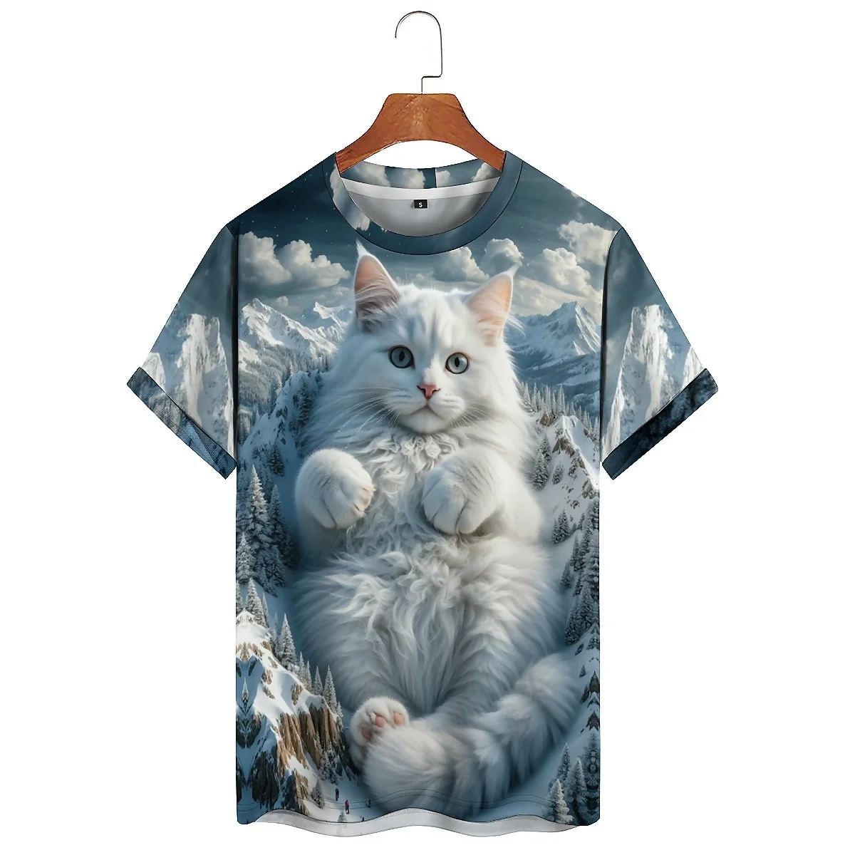 

Hawaiian-Style Dynamic Print Men's 3D Printed Short-Sleeve T-Shirt - High-Quality 3D Smooth Top