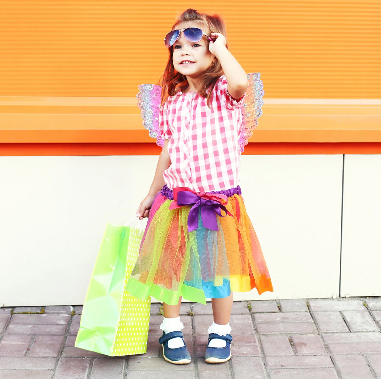 여아용 드레스업 세트 1세트 (2-6세) 사랑스러운 요술봉 요정 의상 할로윈 파티 어린이 날개 코스프레