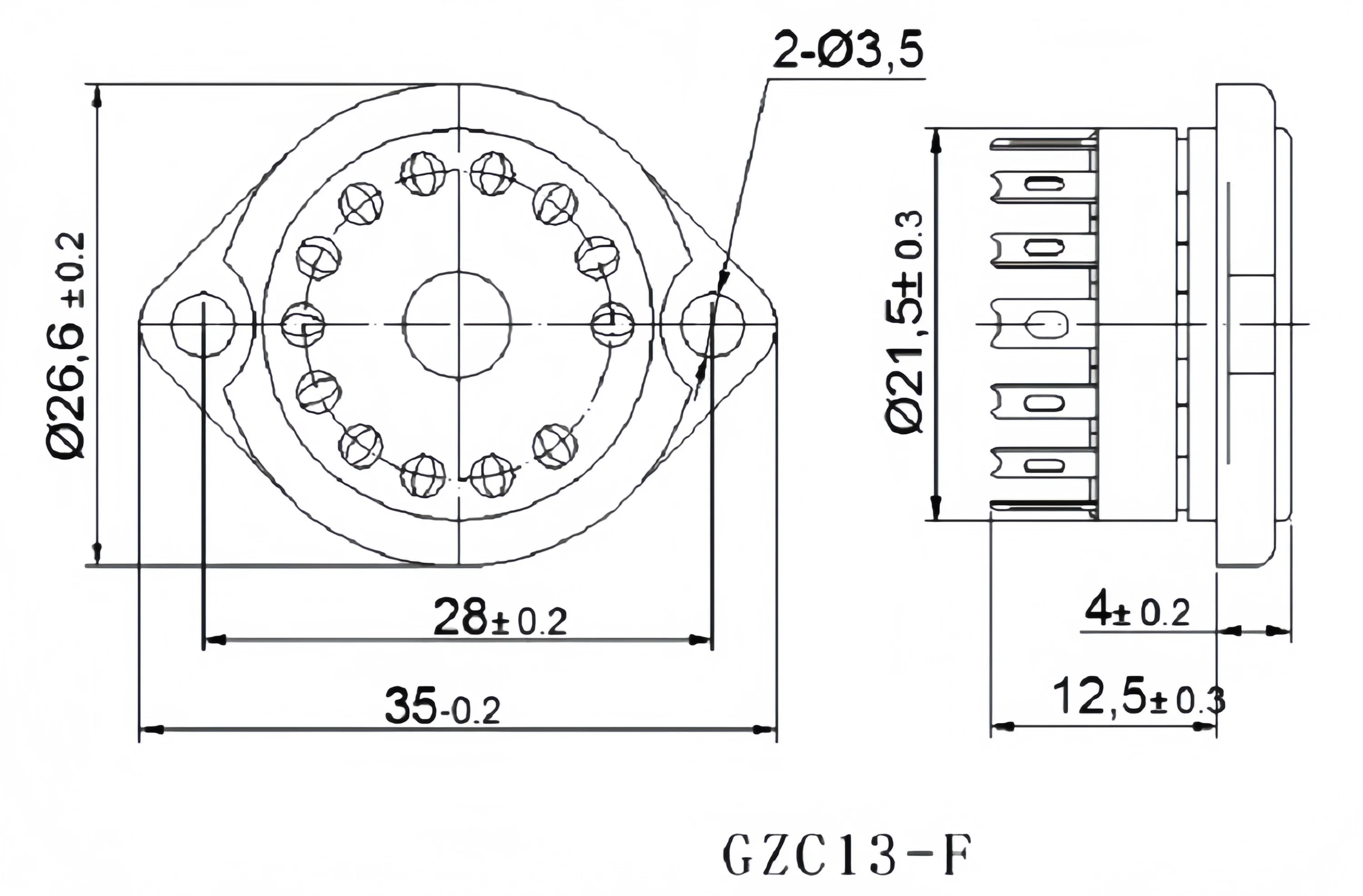 12 stücke 13pin Rohr Buchse Keramik Ventil Basis für B5092 GN4 B13B ZM1020 Vintage Audio Rohr Verstärker DIY Schaltung Projekt hiFi – Detail 1