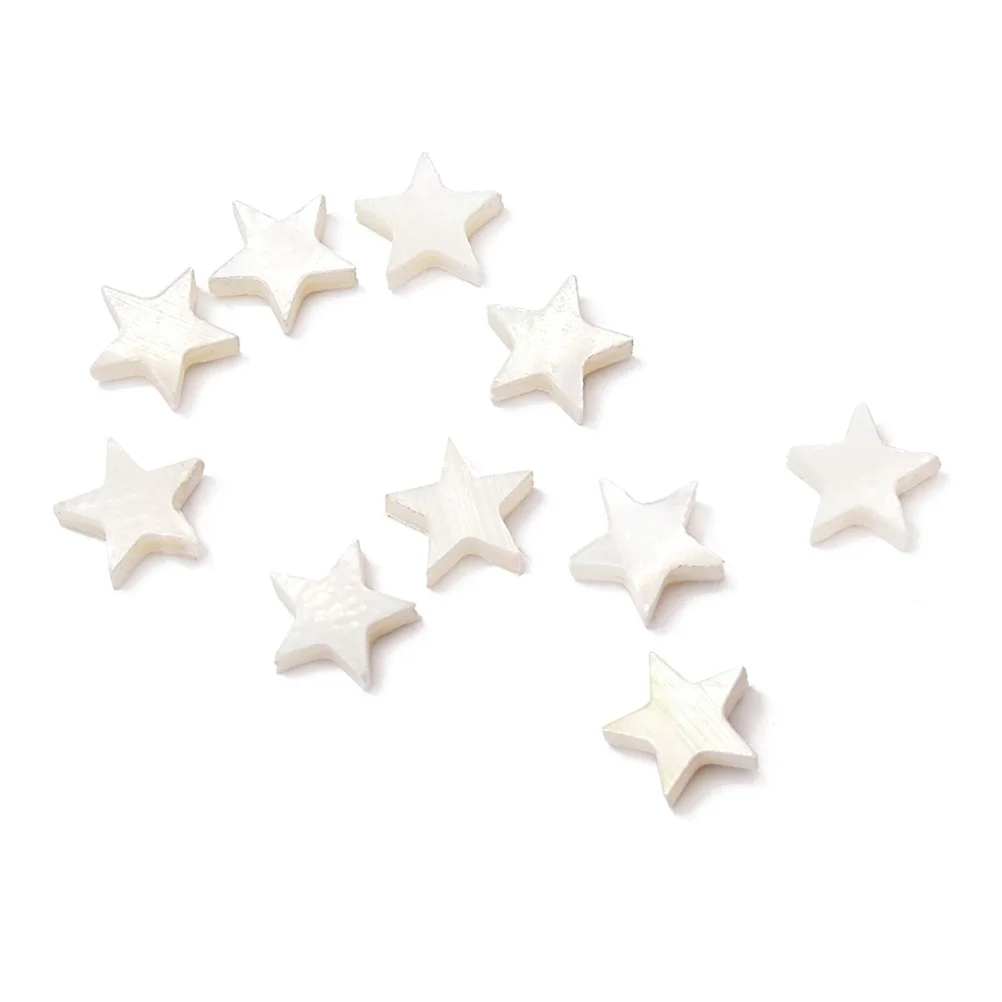 

10Pcs Star Shape White Seashell Guitar Fretboard Dots Inlays Durable Colorfast Fret Markers for Guitar Ukulele Bass Banjo