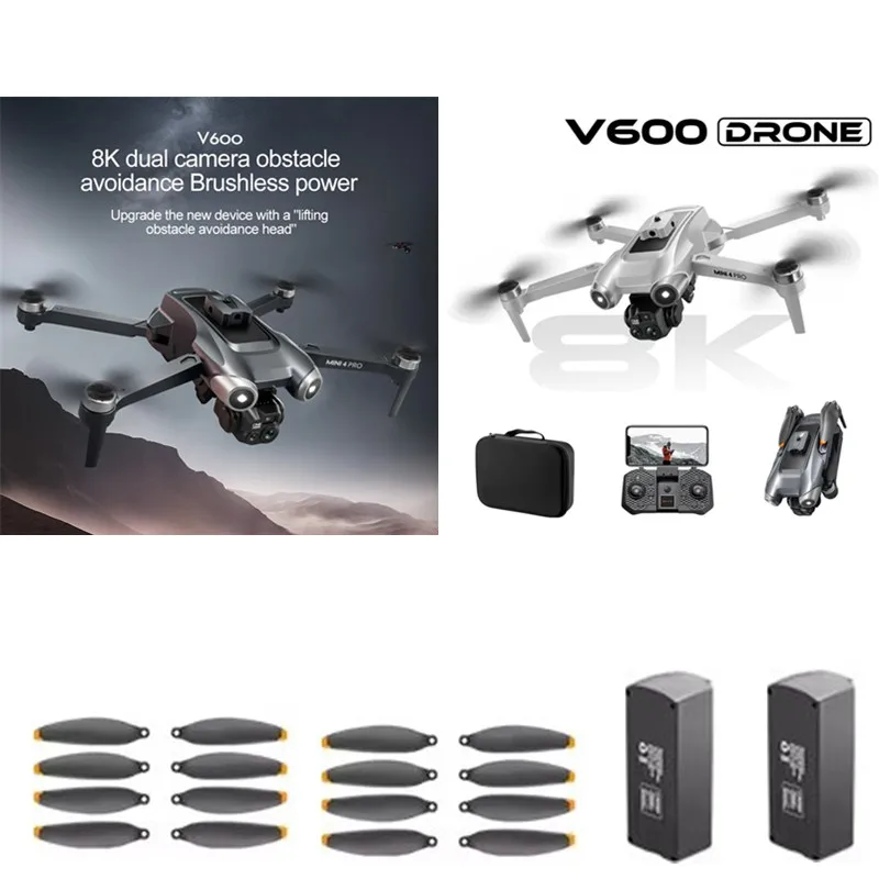 V600 Brushless RC Drone 3.7V 2000Mah Battery/Propeller V600 Drone Battery V600 PRO Drone Battery Blades V600 RC Drone Parts Toys