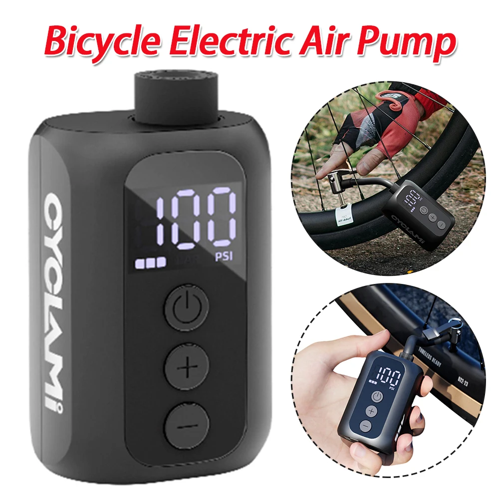 

100 PSI Mini Electric Pump LED Display Portable Air Pump Multifunctional Air Compressor USB Rechargeable for Basketball Soccer