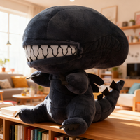 Cute Alien Xenomorph Plush Toy Soft Stuffed Animal Doll Plushie Throw Pillows Special Gift for Kids Kawaii Room Decoration Toy