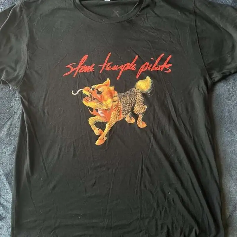 90s Remake Stone Temple Pilots band Retro style Black T shirt vtg NH16790