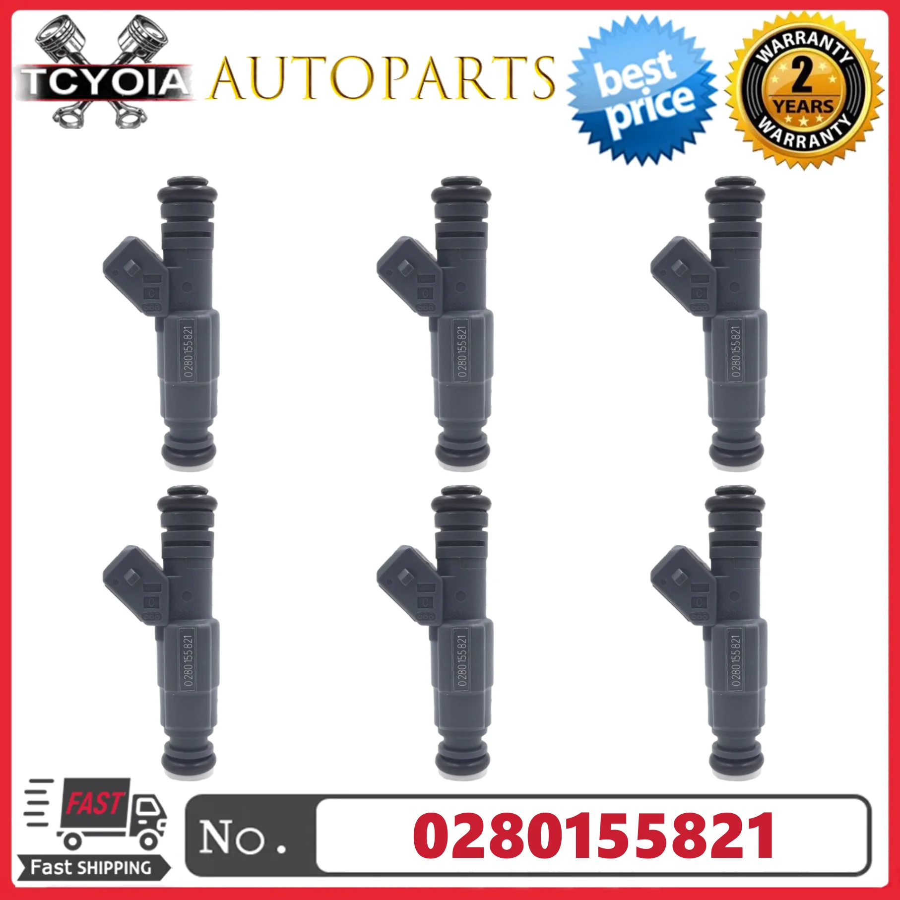 4/6pcs Fuel Injectors 0280155821 For Mercedes-Benz S320 C230 C220 C280 300SE 300E SL320