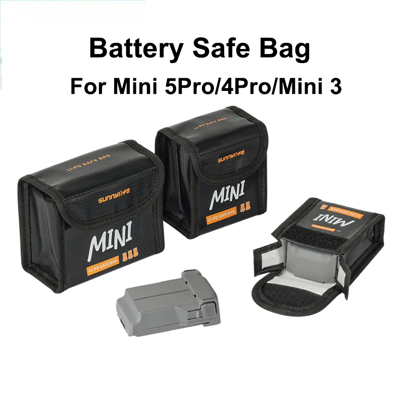 Batteriesichere Tasche für DJI Mini 5 Pro 4Pro Mini 3 Transport Lithiumbatterie Sichere explosionsgeschützte Tasche für DJI Mini 5