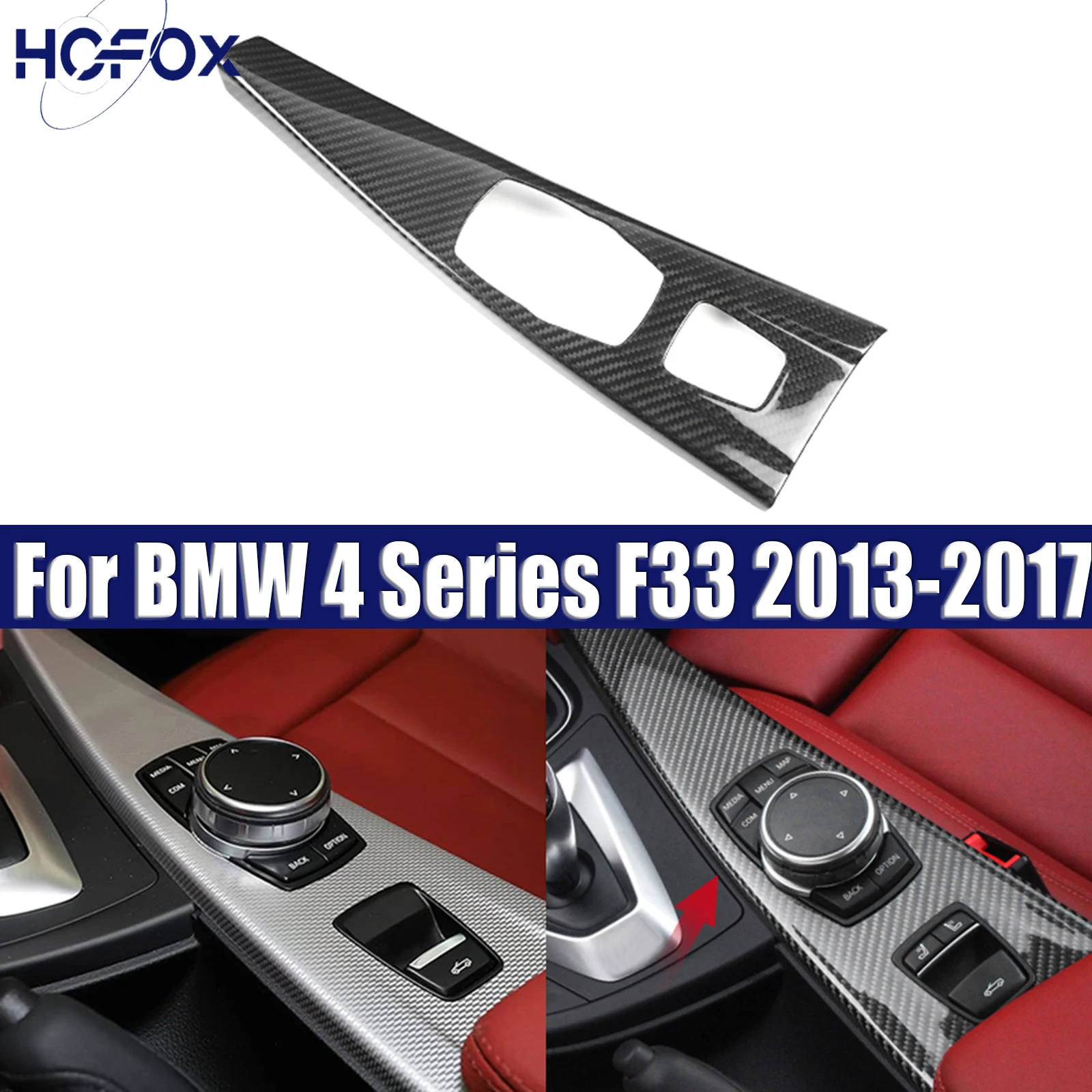 

For BMW 4 Series F33 2013-2017 Center Console Multimedia Control Panel Trim
