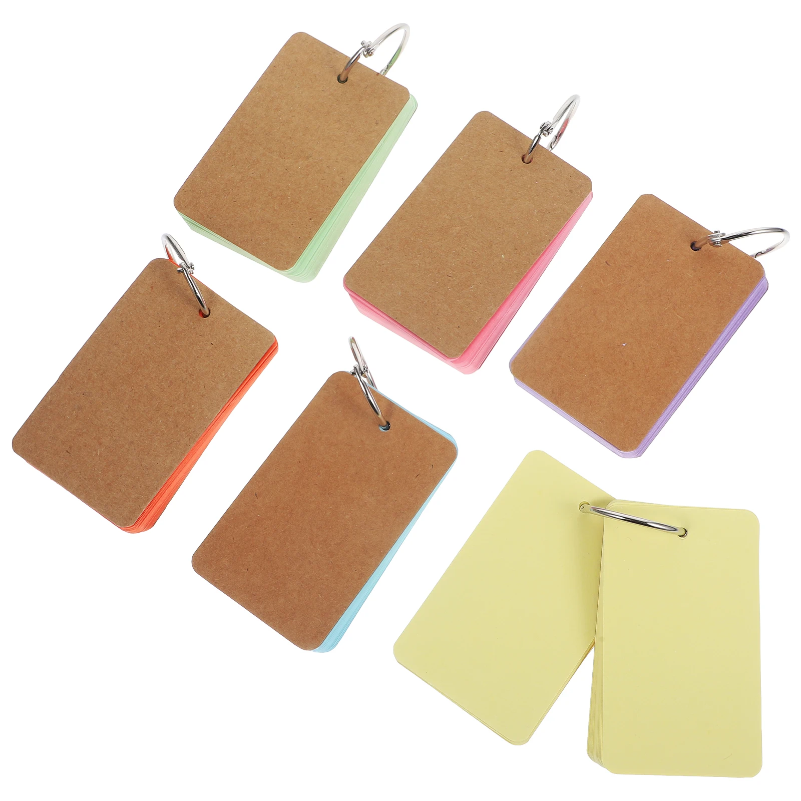 

6 Books Blank Mini Flashcards Vocabulary Memo Office School Index Learning Game Memory Cards Make Your Own Cards Note