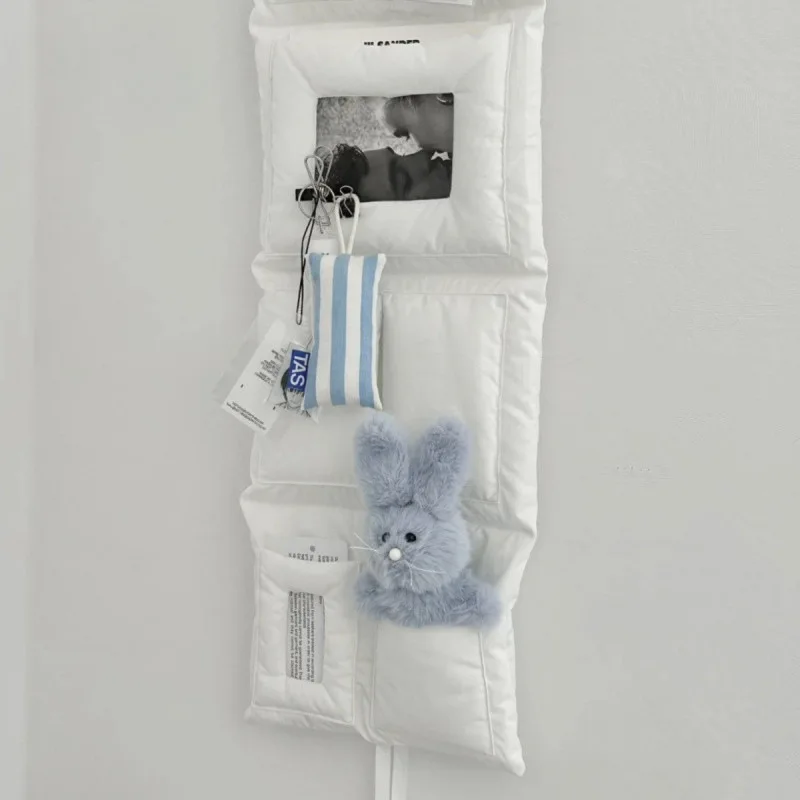 Wall Mounted Dormitory Storage Bag Three Pockets Storage Hang Bag Multifunctional Behind The Door Wardrobe Storage Sundries Bag