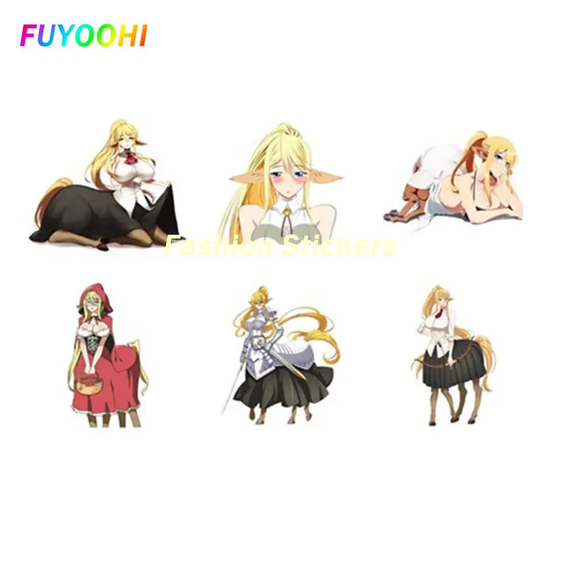 

FUYOOHI Funny Stickers Monster Musume No Iru Nichijou Car Sticker Waterproof Anime Decals Creative Vehicle Decor Car Goods