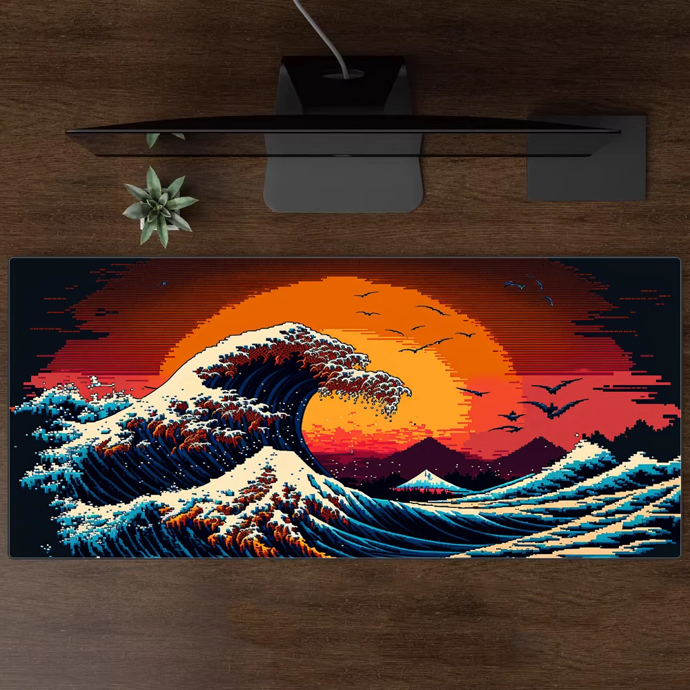 

Mouse Pad Great Wave Desk Pad XXL Mouse Pad Gamer 900x400 Carpet Office Customizable Anime Japan