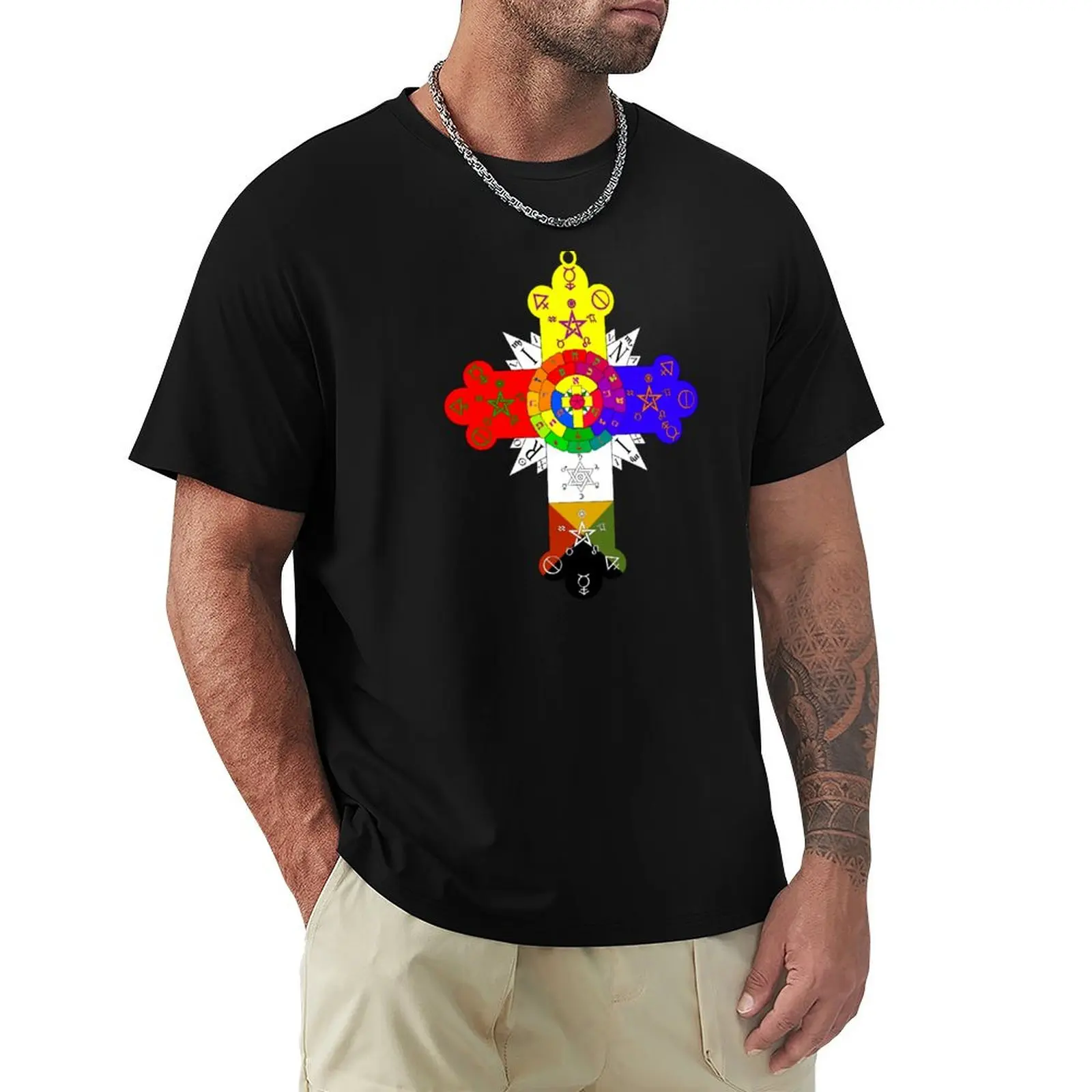 

Rosy Cross Lamen - Rosicrucian T-Shirt vintage t shirts aesthetic clothes Funny t-shirts t shirts for men