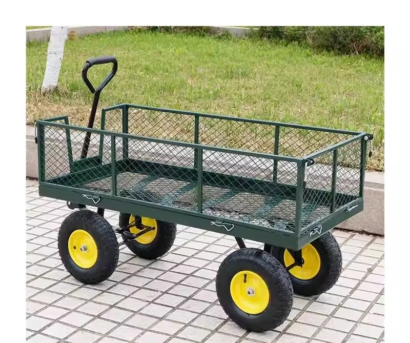 CZ Large Four-Wheel Trailer Sweet Potato Cart Net Cart Elevated Stall Camping Transport Cart view 5