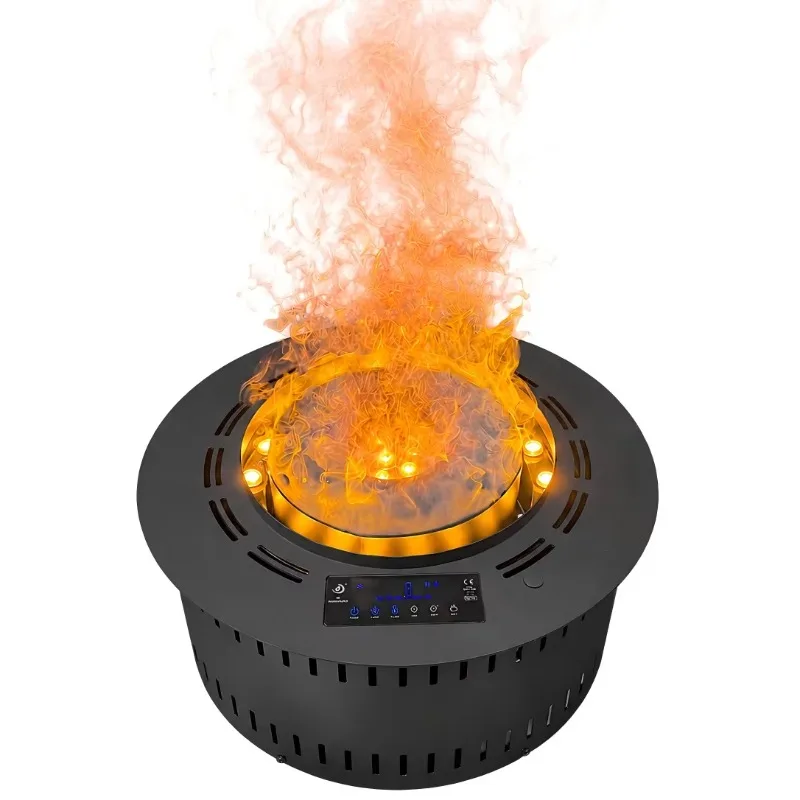 Modern 3D Electric Water Vapor Fireplace Insert with Artificial Steam Flame Remote Control Stainless Steel xyl