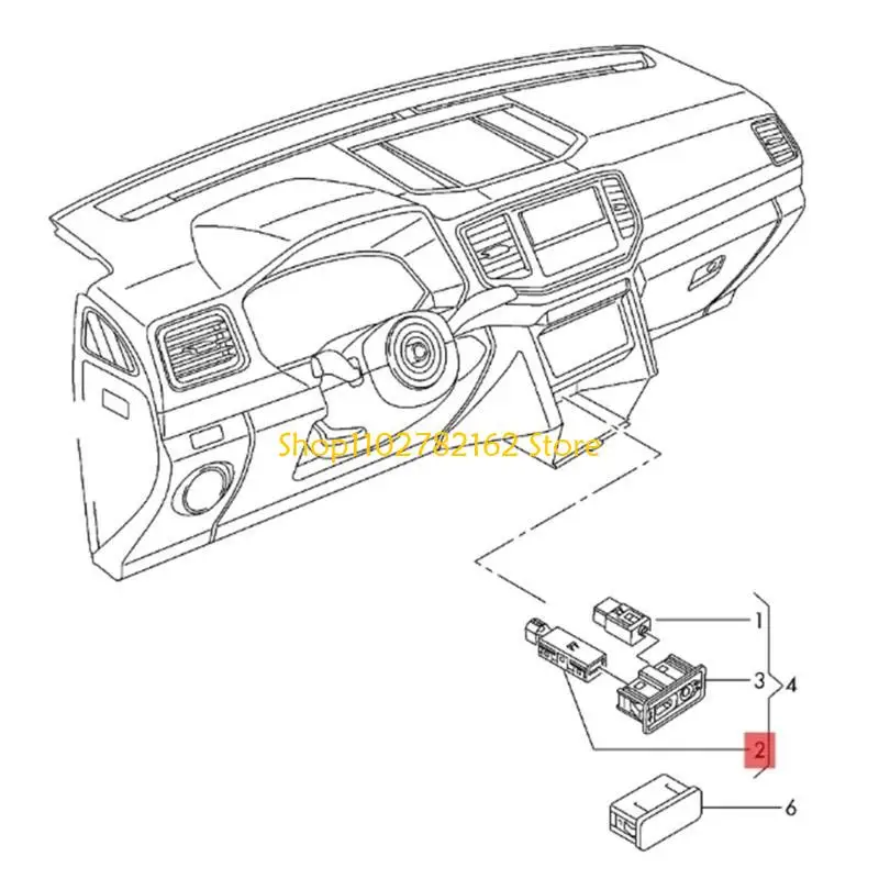 

547B User Friendly USB Auxiliary Switches Port Designed For Golf 7 Simplifies Installation And Enhances Usability 5Q0035726E