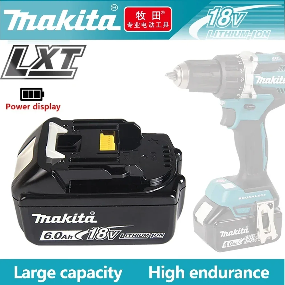 

100% Оригинальный Makita 18 в 6 Ач перезаряжаемая литий-ионная батарея BL1830B BL1850B BL1850 BL1840 BL1860 BL1815 сменная батарея