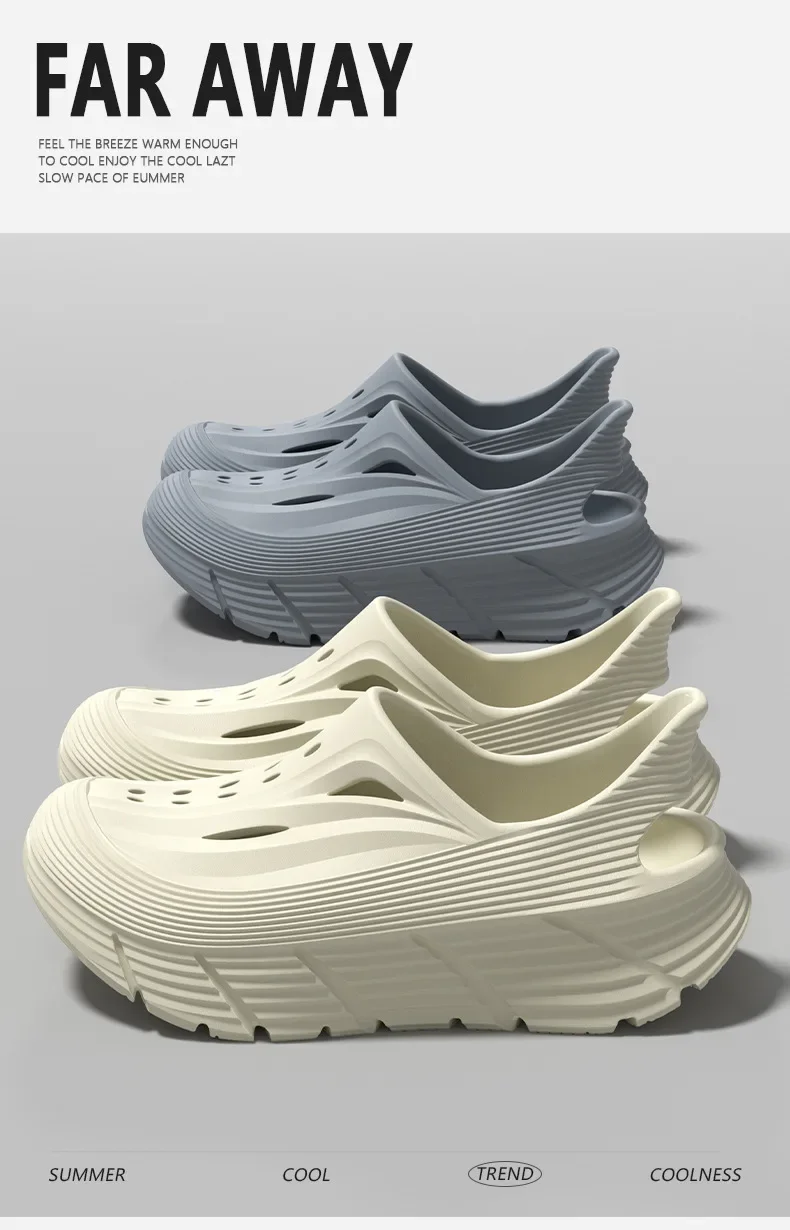 Rutschfeste Lochschuhe für Herren, Sommer 2026, neue Deodorant-Schuhe mit Schmutzgefühl, Outdoor-Sport-EVA-Sandalen, coole Herren-Hausschuhe – Detail 14