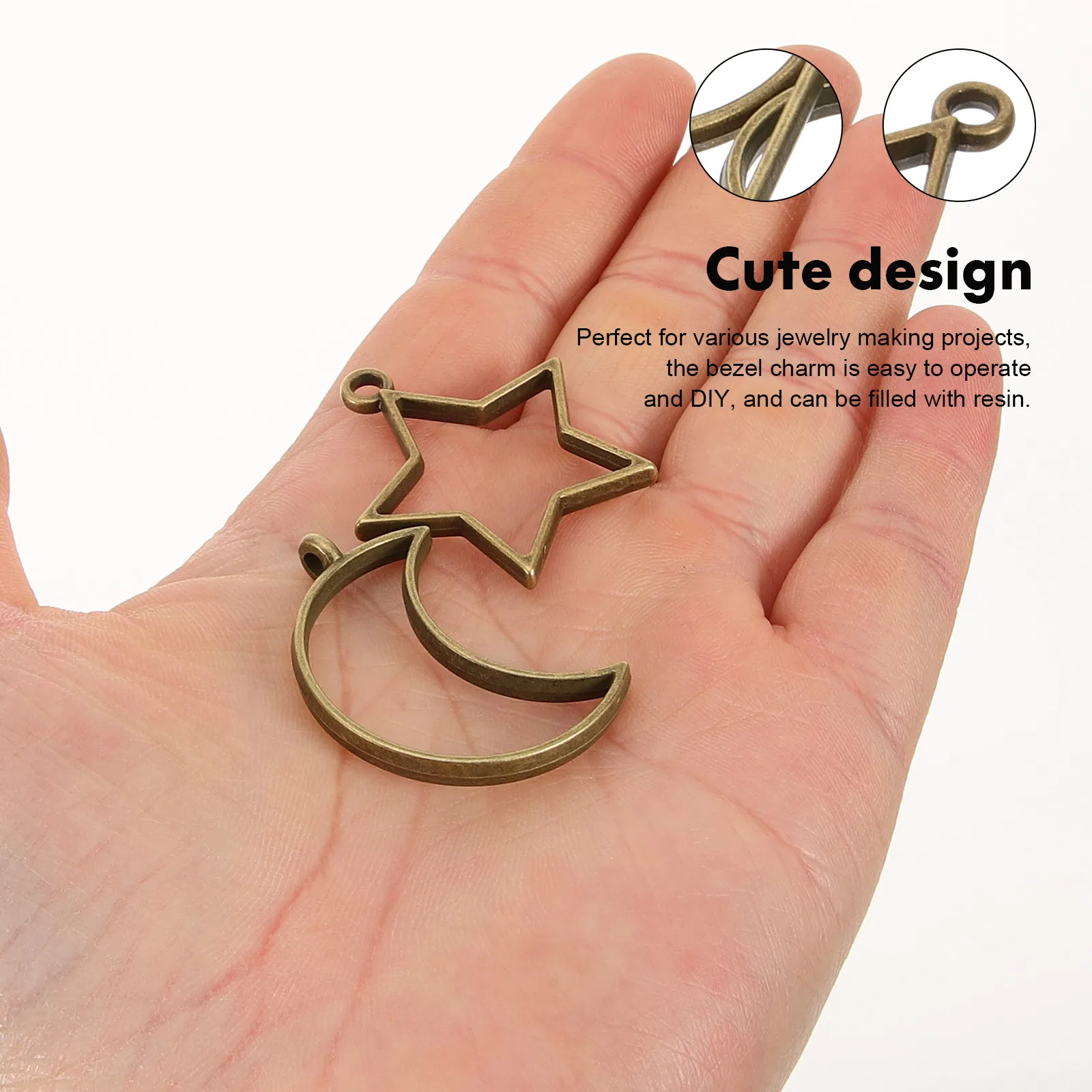 14 Pcs Charm Craft+pendant+frames Let Handmade Jewelry Accessories Blanks Bezel Trays DIY
