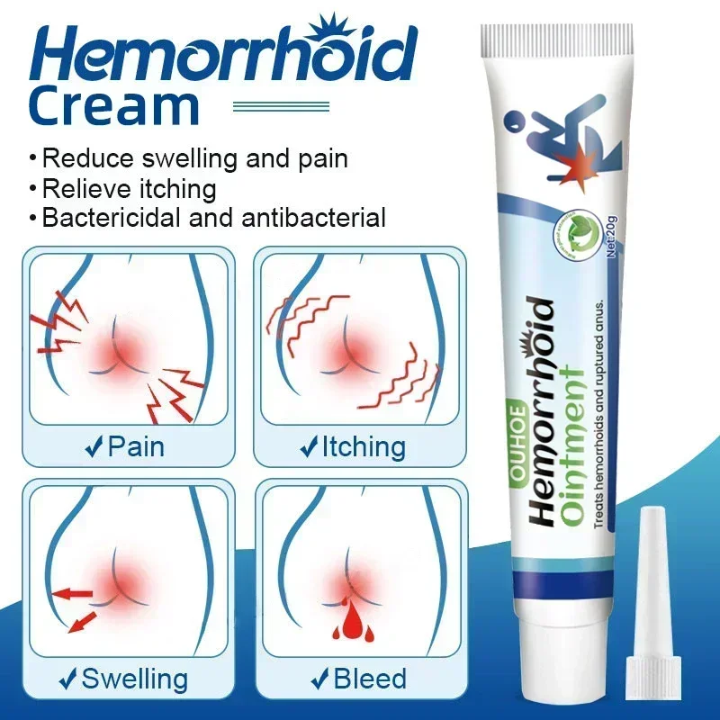 Creme Removedor de Hemorróidas, Interno Natural Herbal Extract, Aliviar Anal Anus, Inchaço Sangramento Tratamento Gel, Pomada 0