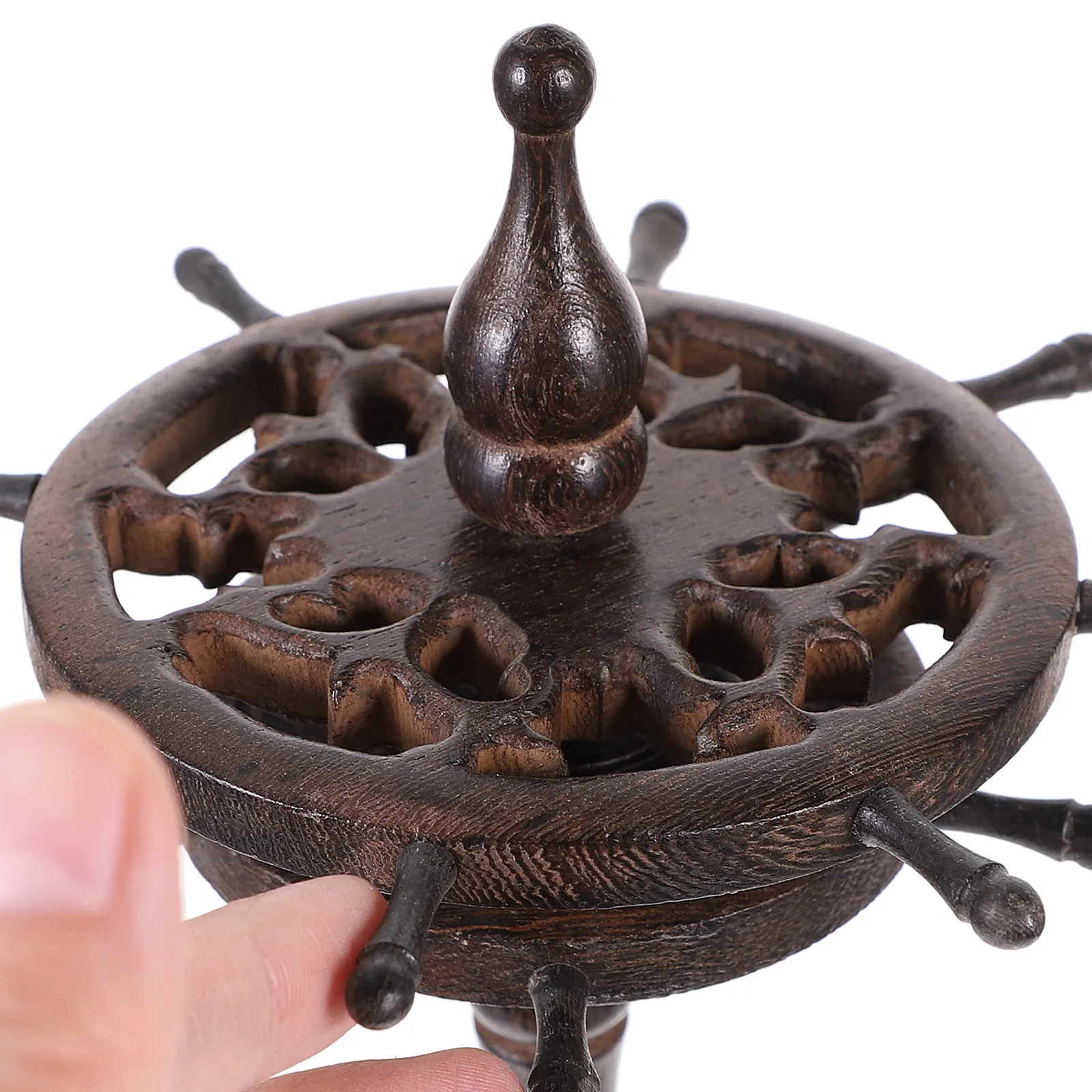1pcs-round-base-wooden-brush-pen-hanging-rack-vintage-style-ink-brush-holder-desktop-decor-creative-storage-organizer