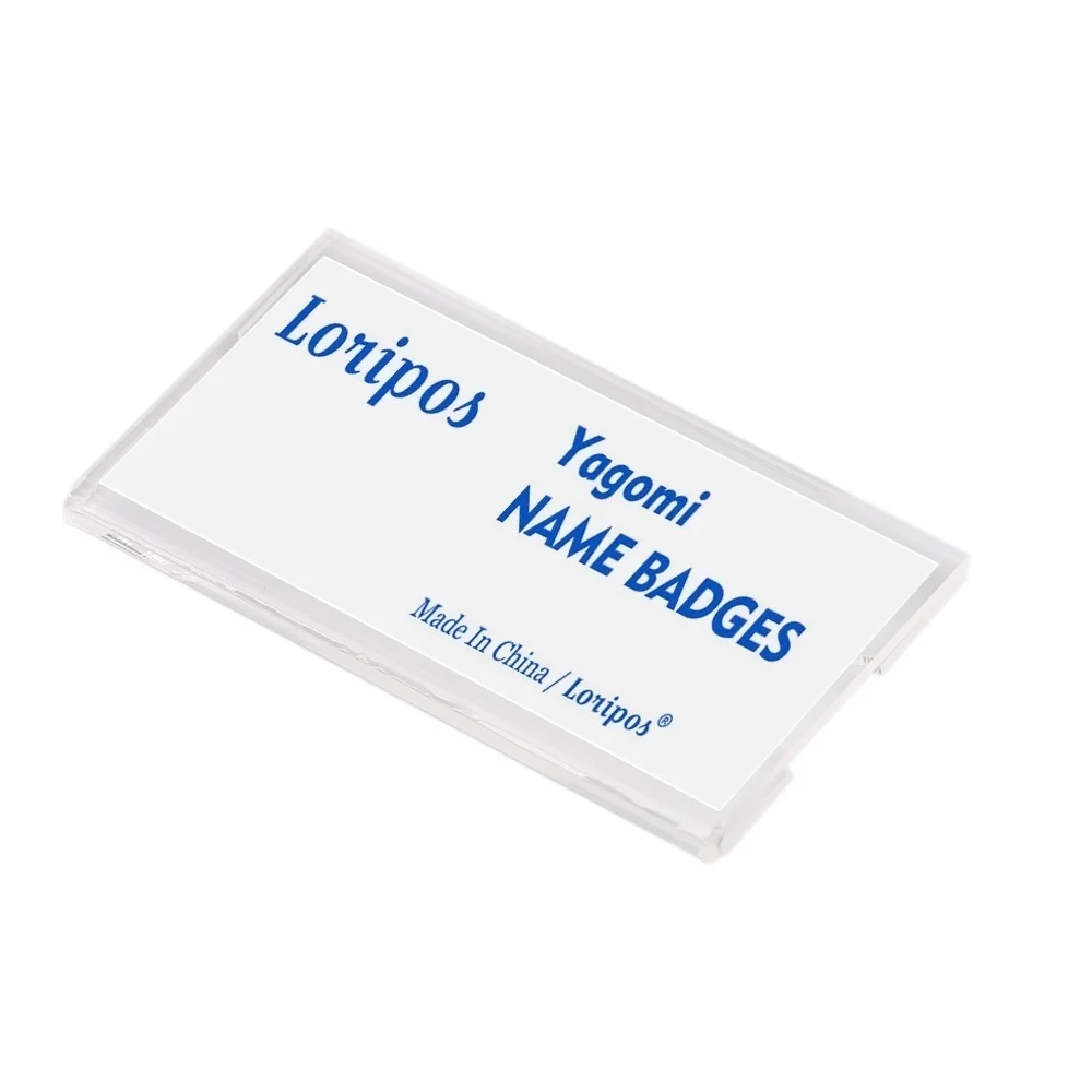 

Pin-on Acrylic Holder For Card Identification Name Plate Id Tag Safety Pins Plastic Conference Badge