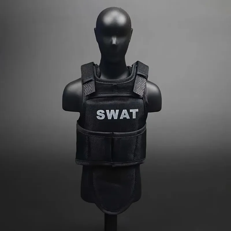 Black 1/6 Scale Male Solider Bulletproof Vest Model Fit for 12inch Action Figure Doll