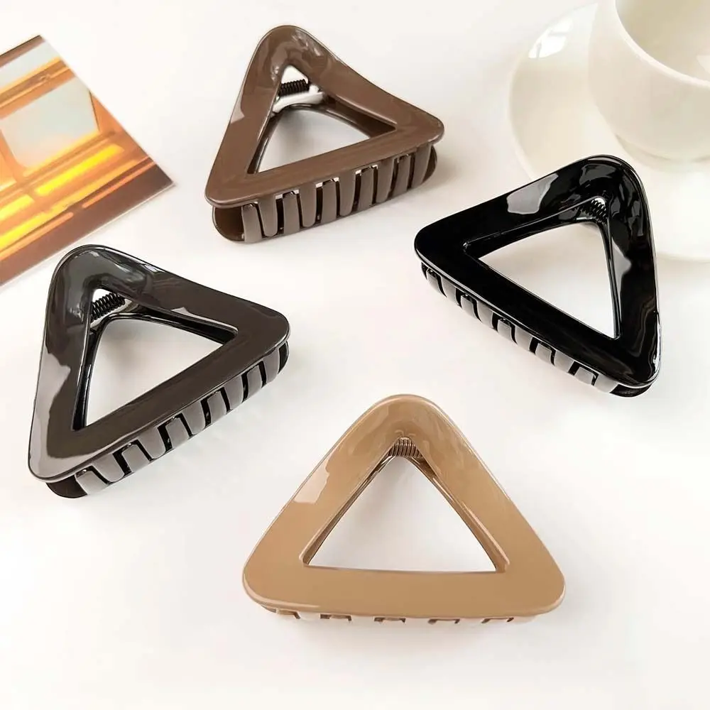 Plastic Shark Clip Triangle Hair Claw Korean Hairpin Hair Accessories Triangle Hair Clip Grab Clip Ponytail Hair Barrettes