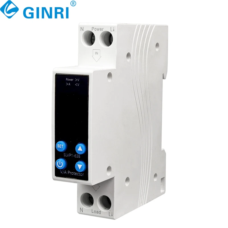 3PCS Compact Relay 1P 63A Voltage Protector Single Phase Under/Over Voltage Relay