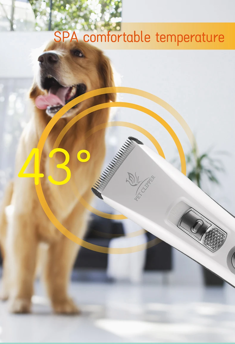 Fenice P100 Professioneller Haarschneider für Hunde und Katzen mit LCD-Bildschirm, 4000 mA, elektrischer Fellpflege-Trimmer und Klinge, wiederaufladbare Haarschneidemaschine – Detail 14