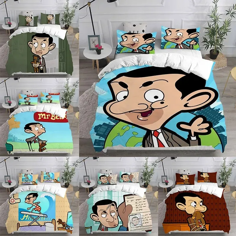 

Mr. Bean Animated Series Bedding Sets Comforter Quilt Bed Cover Duvet Cover Pillow Case Sets Bedroom Decor