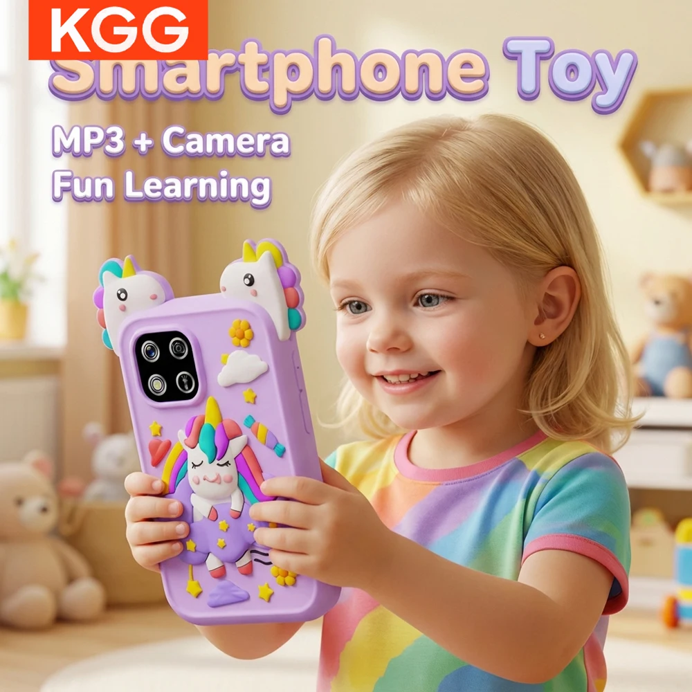 mini-kids-smart-phone-28'-touchscreen-8g-habit-track-cartoon-unicorn-baby-mobile-educational-tools-birthday-festival-gifts-toys