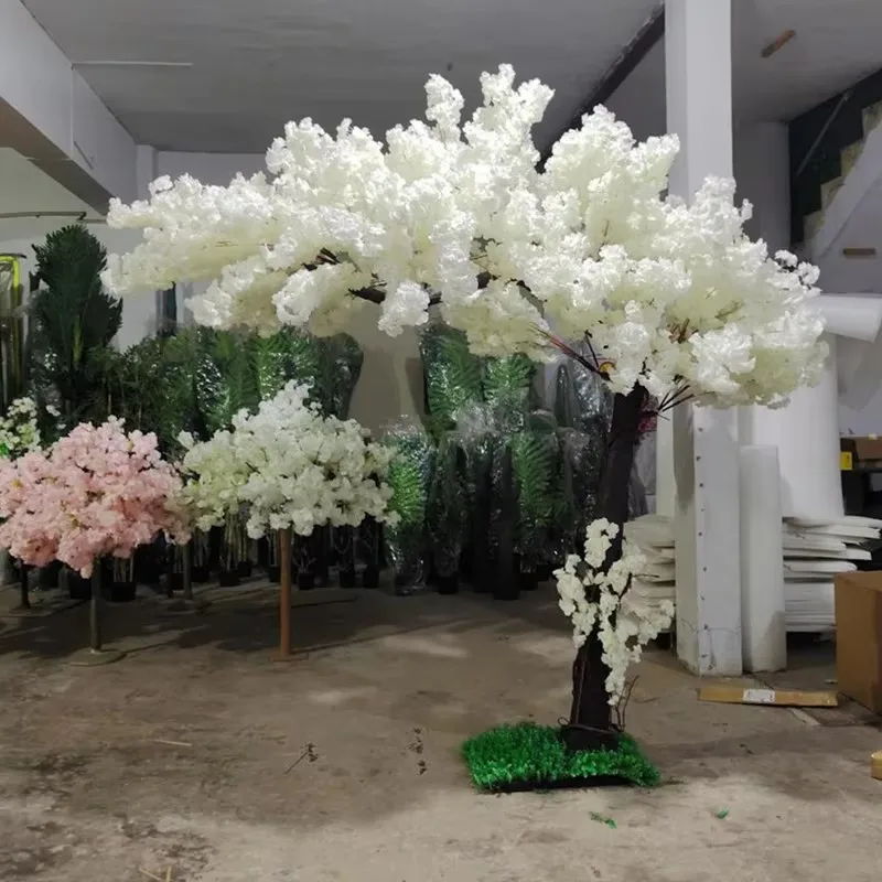 

2.5M 8FT Tall Huge Artificial Flower Landscape Cherry Tree For Outdoor Garden Wishing Trees Wedding Guide Props Decoration