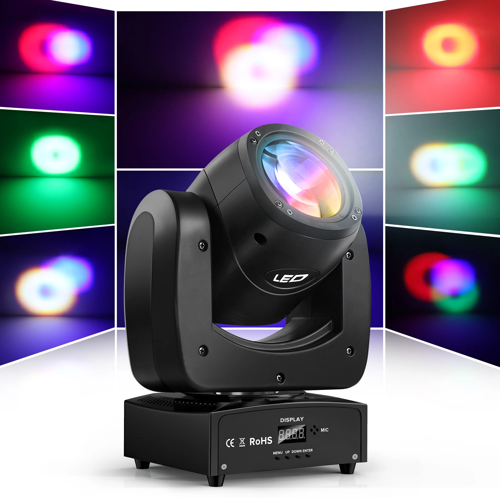 60W High Brightness Powerful RGBW Beam Effect Pattern Light Beam Light Rotating KTV Nightclub Moving Head Disco Light Stage