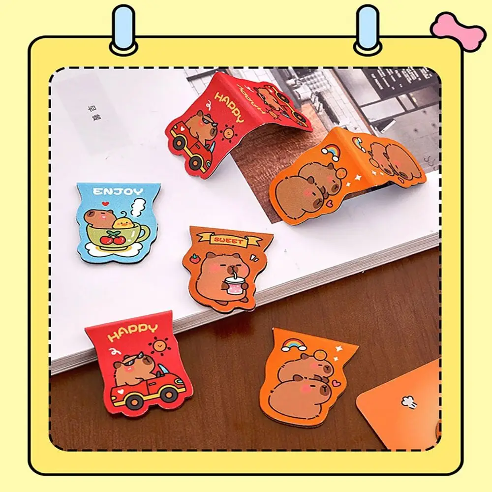 Students Gift Magnetic Capybara Bookmark School Supplies Small Prize Book Clip Cute Stationery Gift