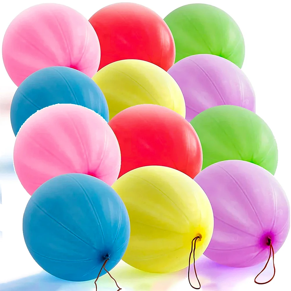 

Lots Thick Latex Hand-made Balloon with Rubber Band Patting Ball Children's Elastic Toys Birthday Party Decoration Gifts