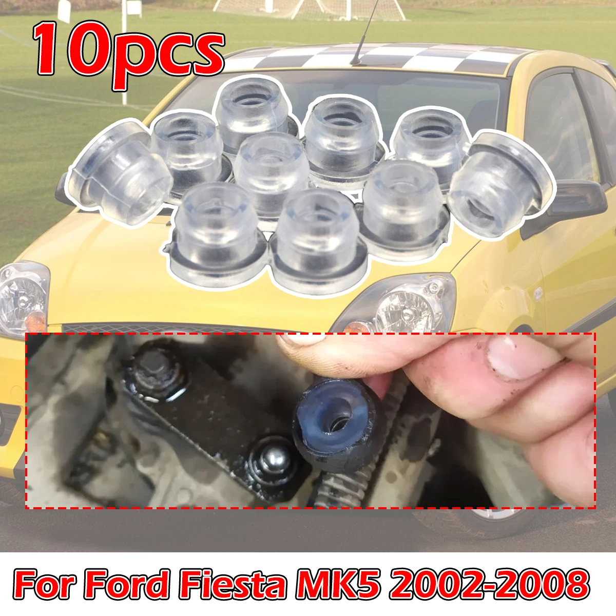 10Pcs Gear Shift Cable Bushing Gearbox Pull Head Lever Line Sleeve Transfer Case Retainer For Ford Fiesta MK5 2002 2001-2008
