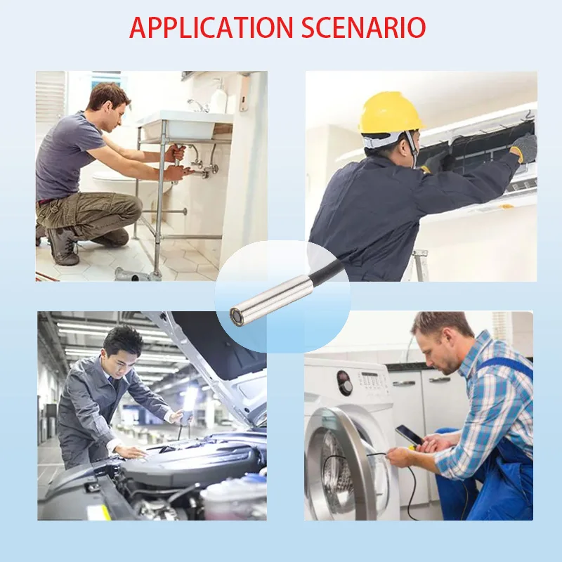 1MP 4.5mm FOV 80 ° كاميرا المنظار الصناعي لفحص خطوط الأنابيب 1.5 متر USB Type-C أندرويد 3 في 1 كاميرا المنظار #3