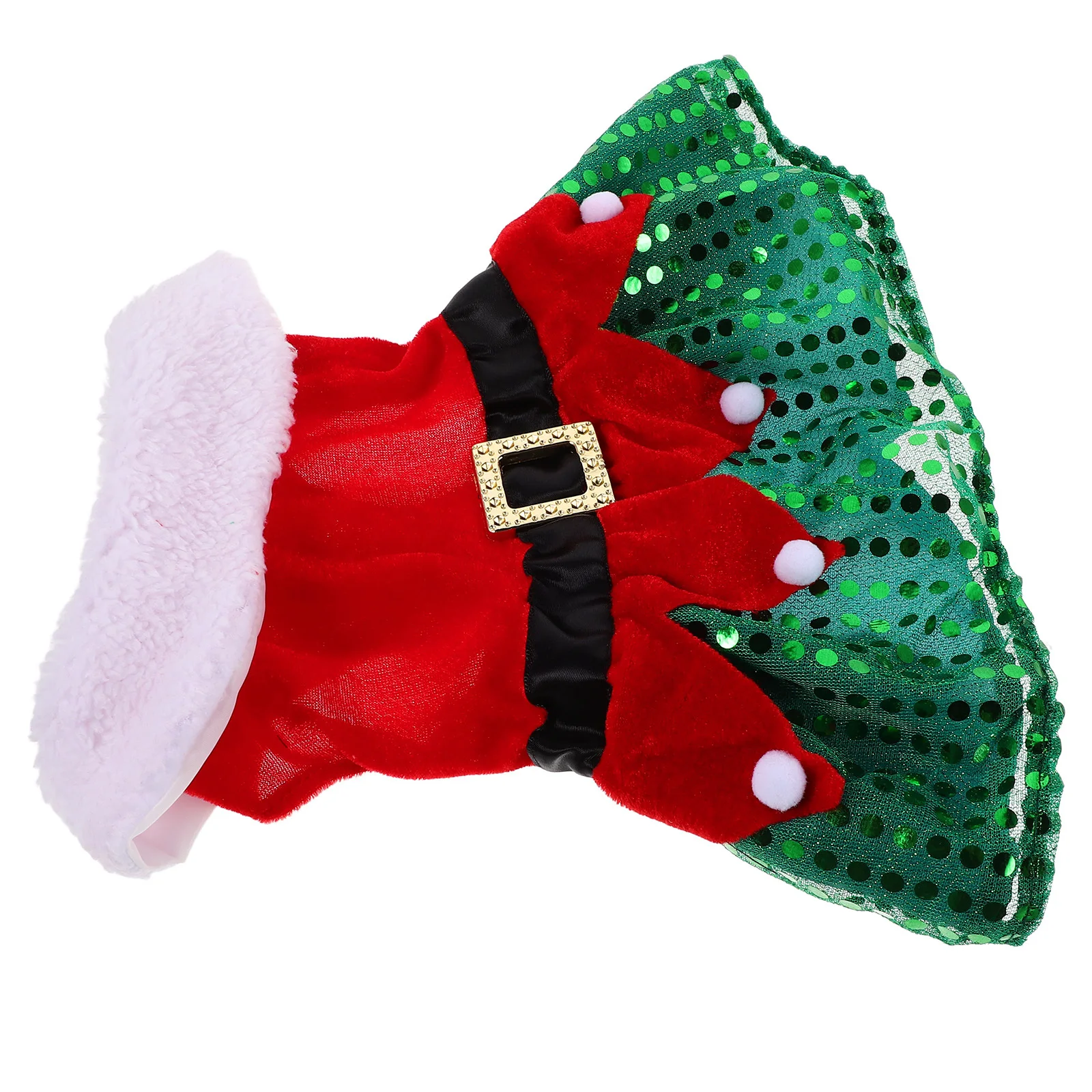 

1pcs Christmas Pet Dress Red Sequin Dog Outfit Holiday Costume For Puppies Cats Festive Wear Xmas Party Clothes Dog Christmas