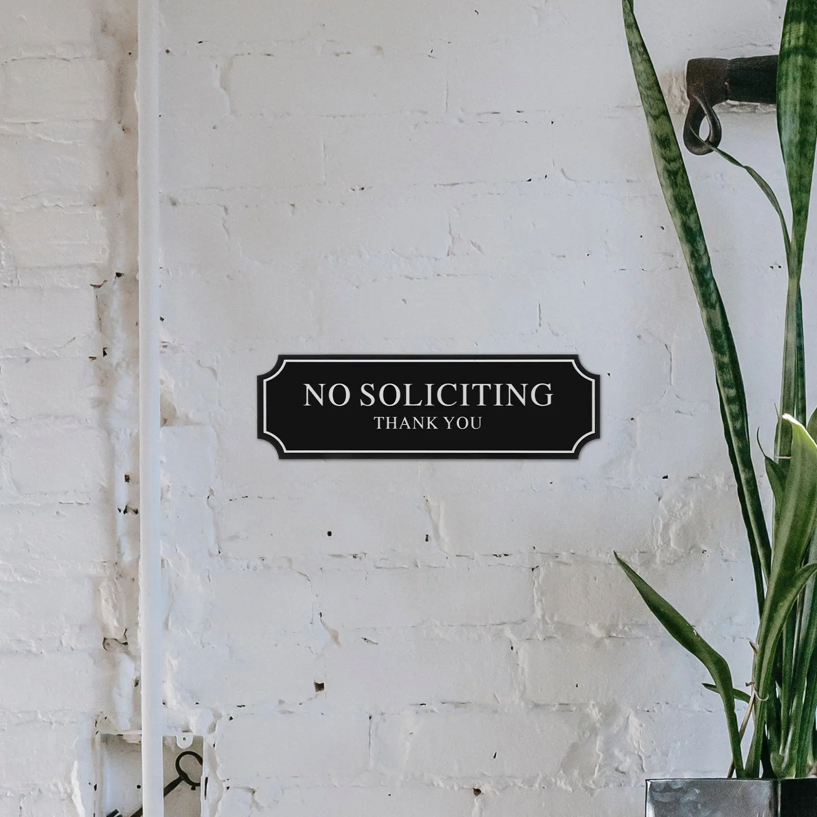 

Acrylic No Soliciting Door Sign Heavy Duty Wear Resistant Household Front Door Yard Garden Decorative Thank You Sign for Home