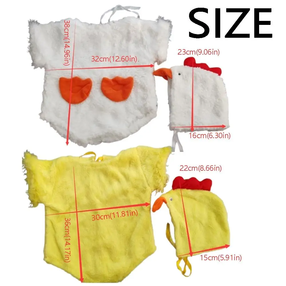 الإبداعية الدجاج الطفل التصوير دعوى ارتداءها قبعة مجموعة لطيف تصميم الرضع استوديوهات التقطت الملابس فروي رومبير للجنسين الحيوانات