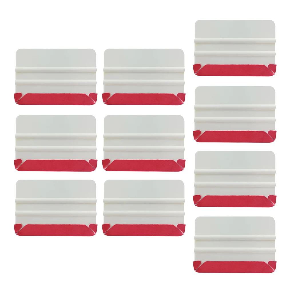 

10Pcs Carbon Fiber Film Wrap Squeegee Wallpaper Felt Scraper with Fabric Felt Car Vinyl Wrapping Window Tint Tool Stickers