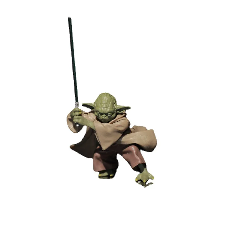 Star War Anime Mandalorian Master Yoda Collectible Cartoon Statue PVC Handmade Model Kids Friends Birthday GIft Toy Decoration